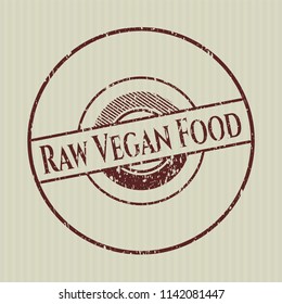 Red Raw Vegan Food distressed rubber texture