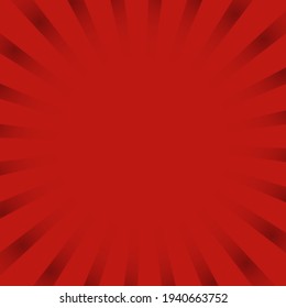 Red ray burst style background vector design