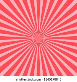 Red ray sunburst style background.