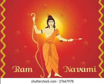 red rays, om background with god rama