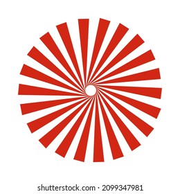 Red rays on a white background. Circus background. Vector illustration