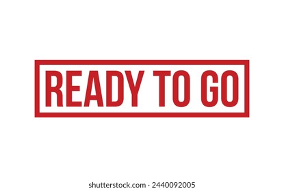 Red Ready To Go Rubber Stamp Seal Vector