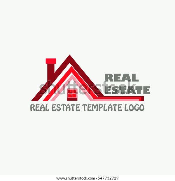 Red Real Estate Template Logo Stock Vector (Royalty Free) 547732729