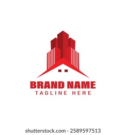 RED REAL STATE LOGO DESIGN.