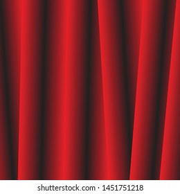 Red Realistic Drapery Curtains Stage Awards Gradient Background, Theater or Opera Backdrop Textured Fabric, Maroon Dark Abstract Dynamic Poster 