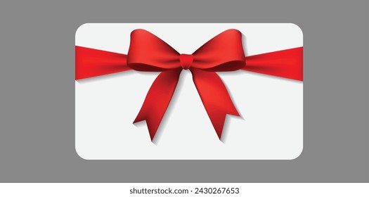 red realistic ribbon for opening ceremony invitation card or gift ribbon on white isolated