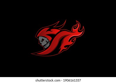 RED REAPER MASCOT LOGO VECTOR