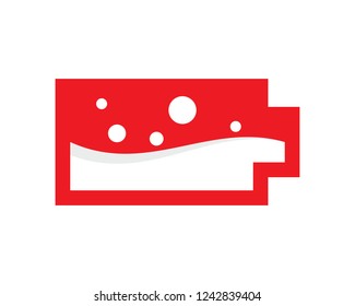 red recharge battery logo design