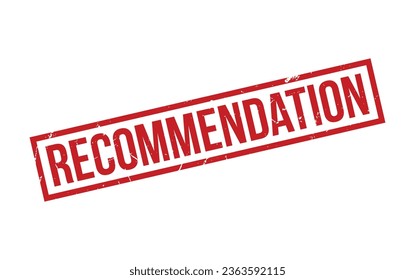 Red Recommendation Rubber Stamp Seal Vector