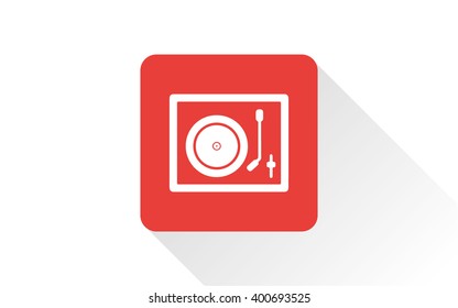 Red Record Player Icon