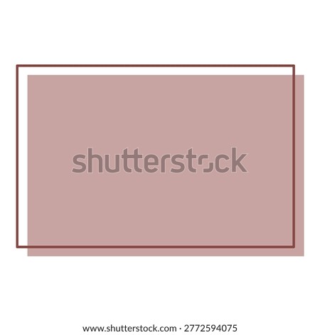 Red rectangle frame with copy space