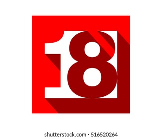 red rectangle gestalt typography typeset logotype numeral numeric nominal image vector icon