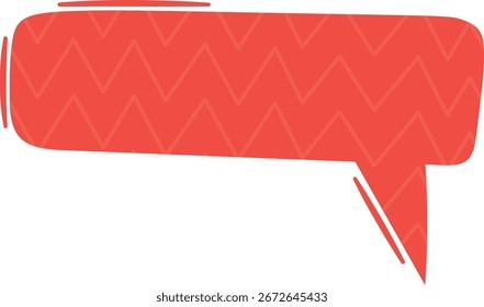 Red rectangle speech bubble vector illustration