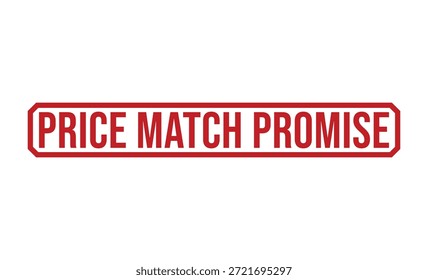 Red rectangular sign with white price match promise text