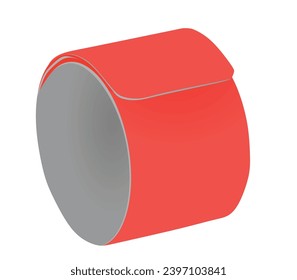 Red  reflective handband. vector illustration