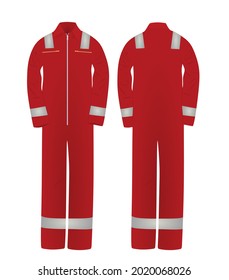 Rote reflektierende Uniform. Vektorgrafik