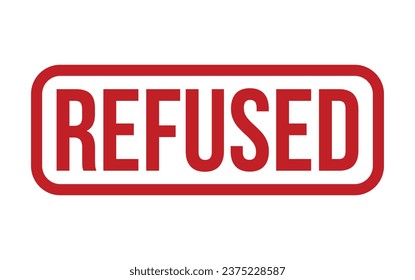 Red Refused Rubber Stamp Seal Vector