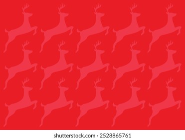 Fondo de Navidades de patrón de reno rojo