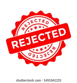 Red Rejected Round Stamp Illustration - Vector