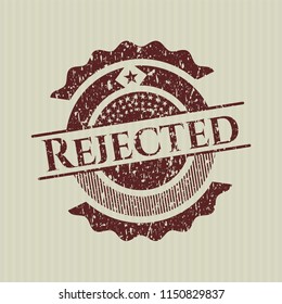 Red Rejected rubber stamp
