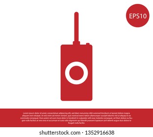 Red Remote control icon isolated on white background. Vector Illustration