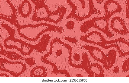Diseño gráfico de curvado repetido rojo. Nubes vectoriales sin foco de luz de fondo de imagen. El Luminoso Fondo Gráfico Moderno. Fondo de imagen monocromática sin inconvenientes