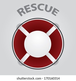 red rescue circle eps10 svg