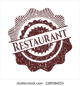 Red Restaurant distressed rubber texture