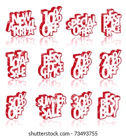 Red retail signs