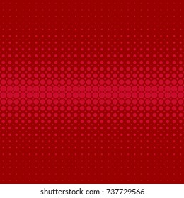 Red retro abstract halftone dot pattern background - vector design from circles in varying sizes