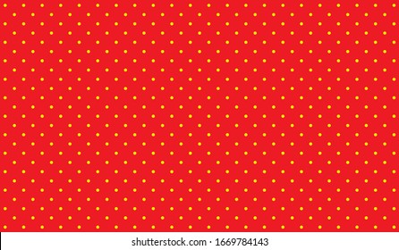 Fondo retro rojo con estilo pop art y polkadot amarillo