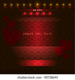 Red retro background vector illustration