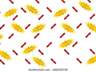 Red retro bomb background. vector illustration