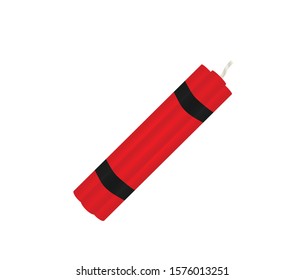 Red retro bomb. vector illustration