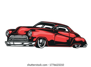 Vintage Classic Car Vector Stock Vector (Royalty Free) 1059573854