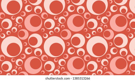 Red Retro Circles Pattern Background