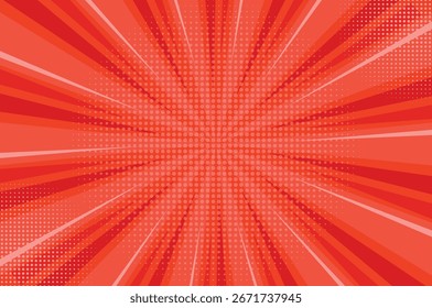 red retro comic background with halftone style