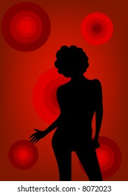 red retro girl