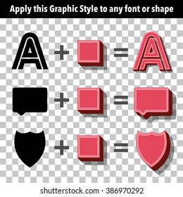 Red Retro Graphic Style for Text and Shapes.