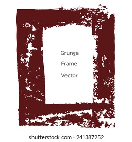 red retro grunge frame vector