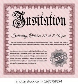 Invitación de Red Retro. Con fondo. Diseño superior. Detallado. 
