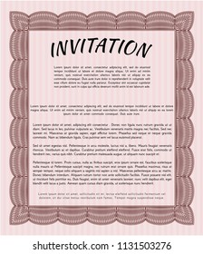 Red Retro invitation. Good design. With quality background. Customizable, Easy to edit and change colors. 