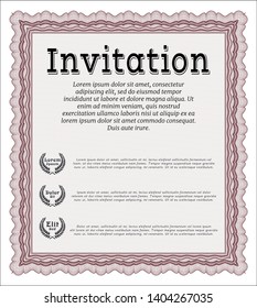 Red Retro invitation. Money design. Printer friendly. Customizable, Easy to edit and change colors. 