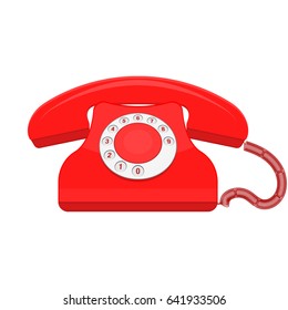 red retro phone
