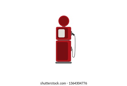 Red retro pump. Object illustration.