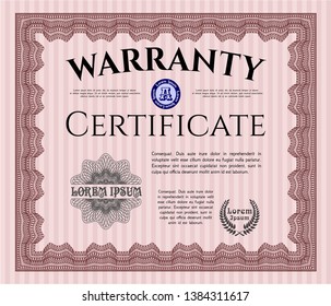 Red Retro Warranty template. Cordial design. Customizable, Easy to edit and change colors. Printer friendly. 