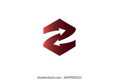 Red Rewind Reset Recycle Symbol Logo Vector