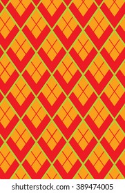 red rhomboid geometric seamless vector pattern