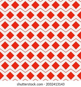 Red rhombs wallpaper. Vector repeated rhombs.