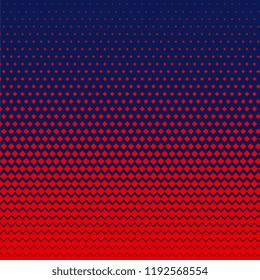red rhombus shape halftone background